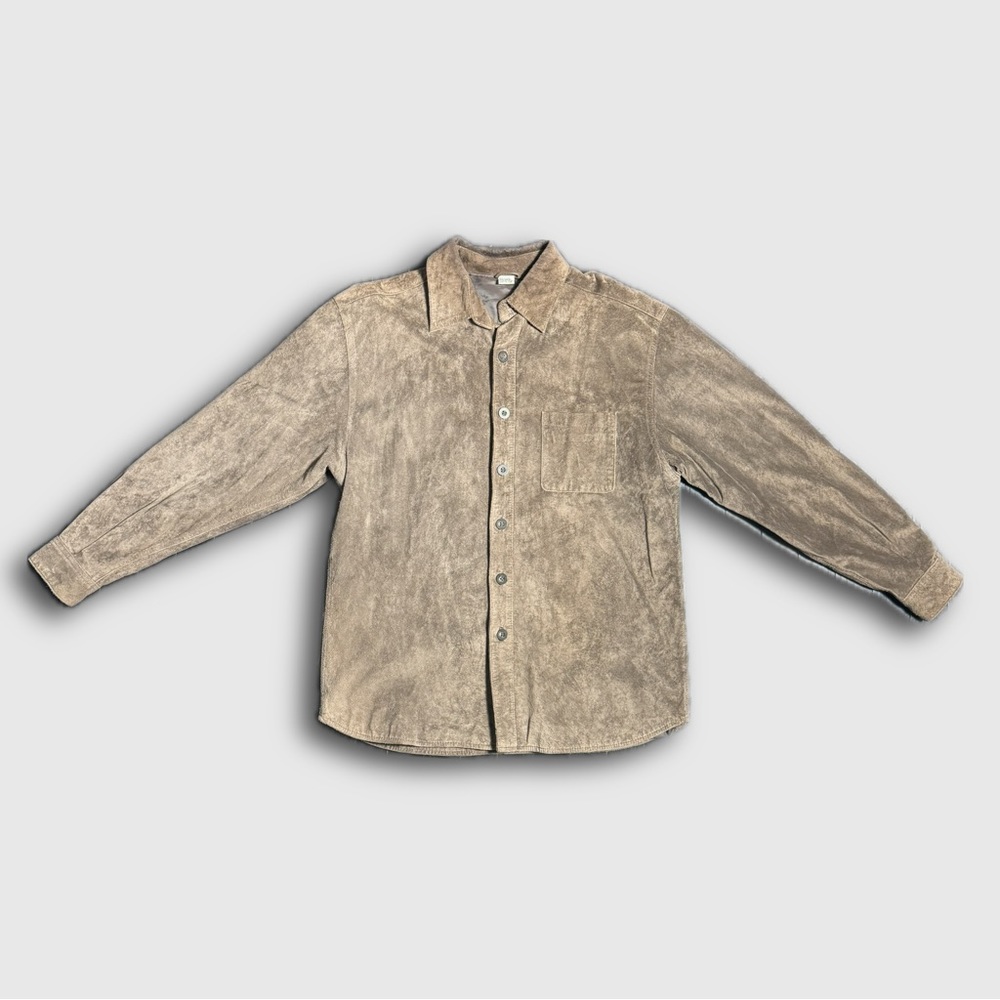 Vintage 100% Leather Button Down Shirt (Unbranded)